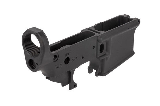 The Aero stripped lower receiver features a threaded rear takedown pin detent to make installation easier
